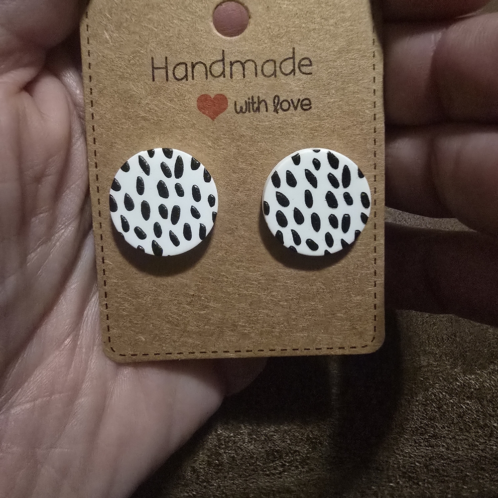 Chic Monochrome Handmade Earrings